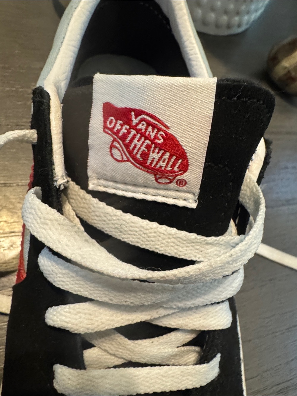 Vans Black & Red Low-Top Lace-Up Skate Sneakers - Picture 2 of 7